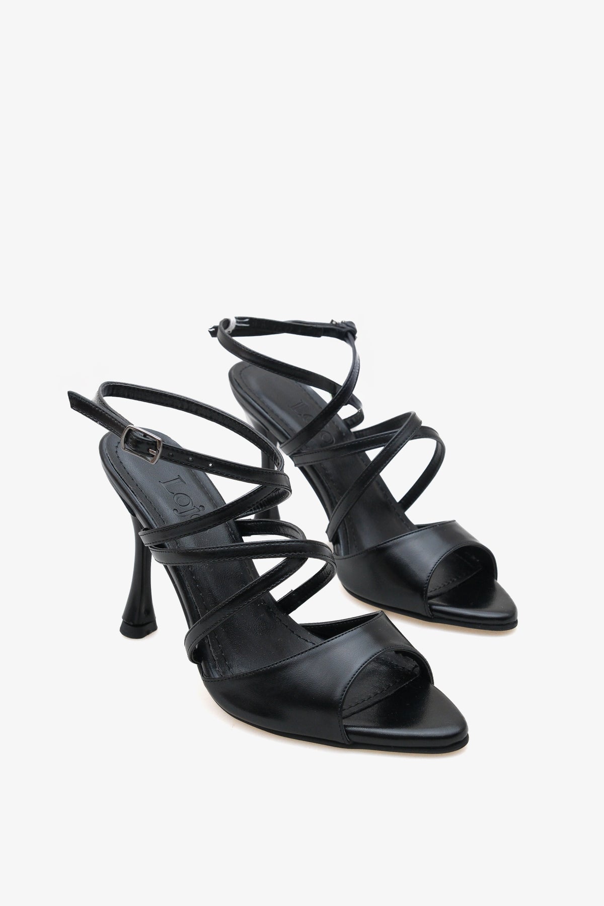 Kadın bantlı sivri burun topuklu ayakkabı Napres