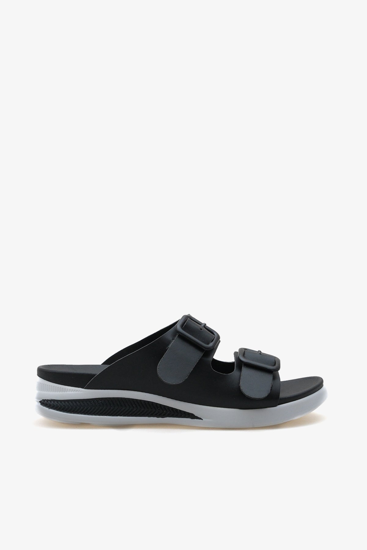 Kadın Çift Bantlı Tokalı Kalın Taban Spor Terlik Sezy