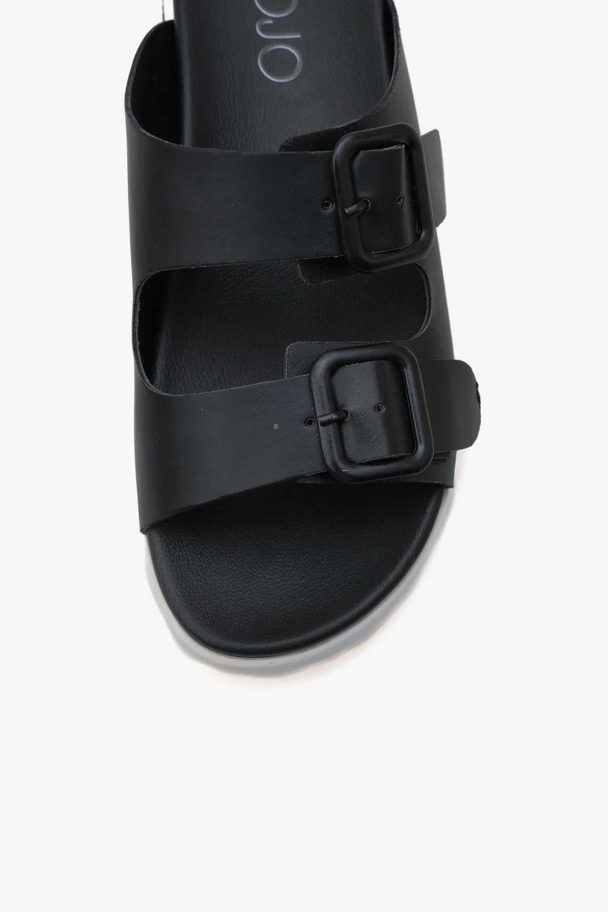 Kadın Çift Bantlı Tokalı Kalın Taban Spor Terlik Sezy