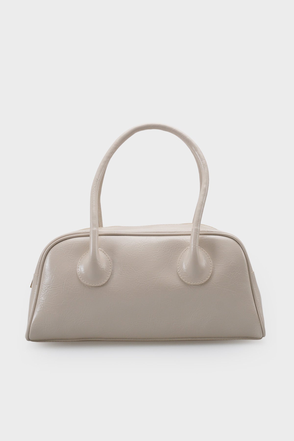 Kadın Gold Fermuar Kapama Dikişli Günlük Kol Çantası Lucenza Bej