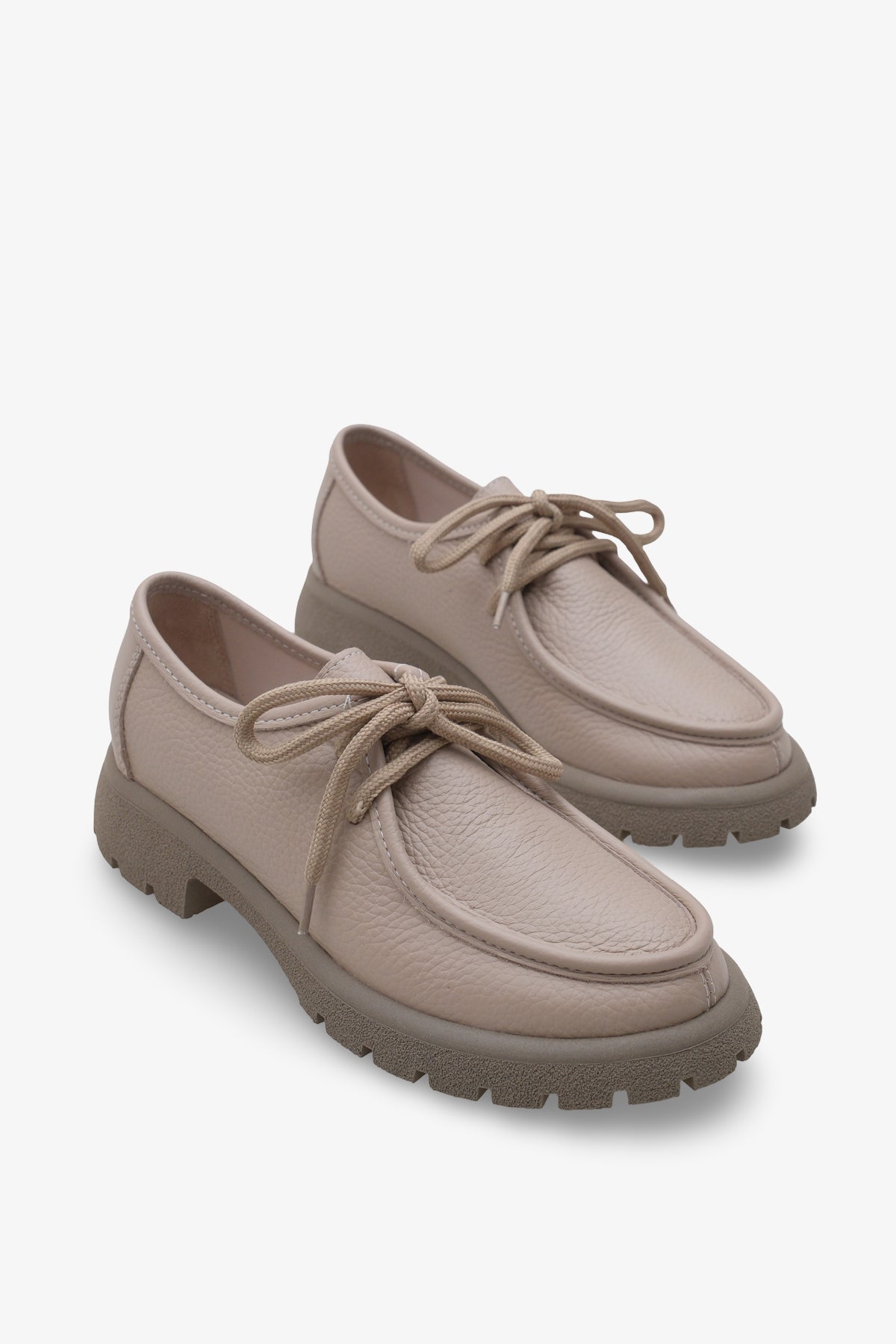 Kadın Hakiki Deri Loafer Bağcıklı Kalın Taban Günlük Ayakkabı Ciro