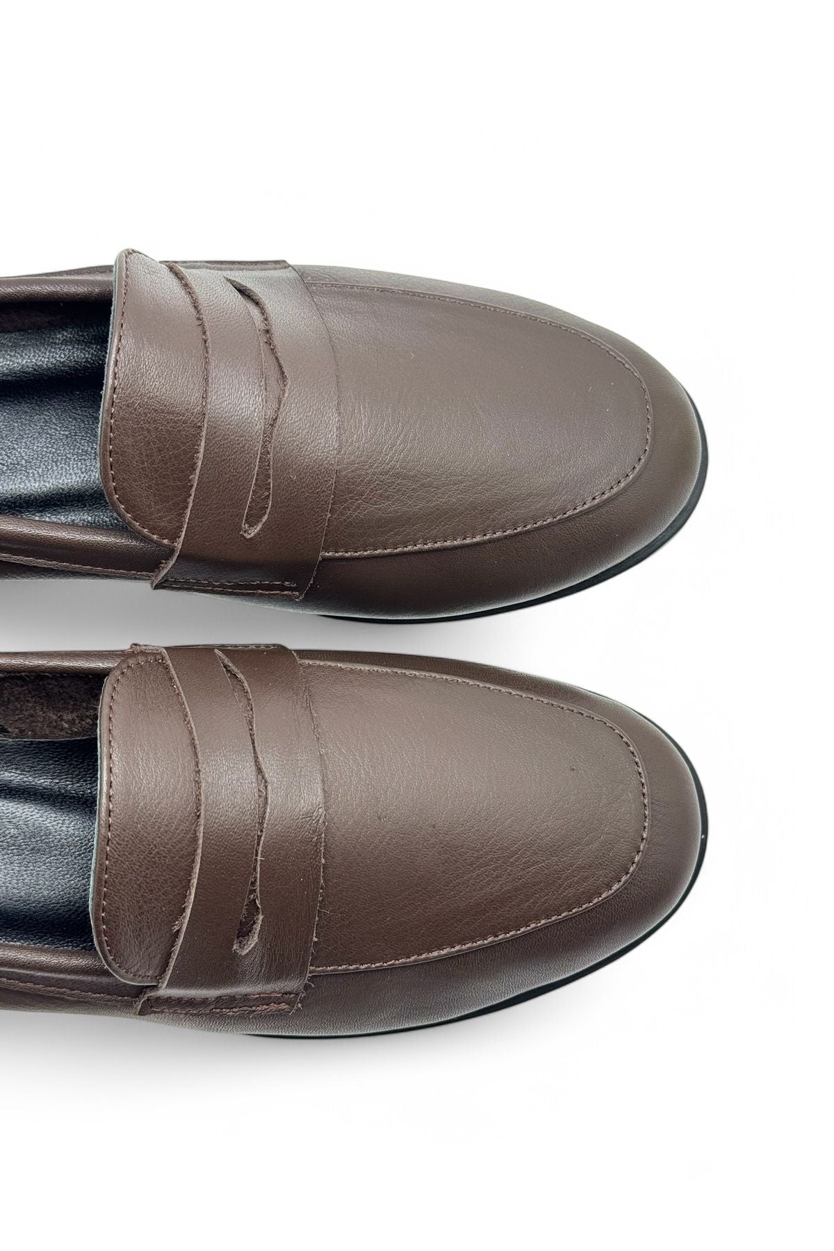 Kadın Hakiki Deri Loafer Günlük Ayakkabı Fabriano Kahve