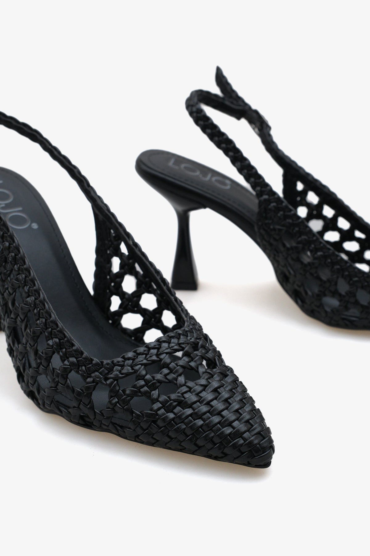 Kadın hasır toka detaylı günlük topuklu ayakkabı Plor