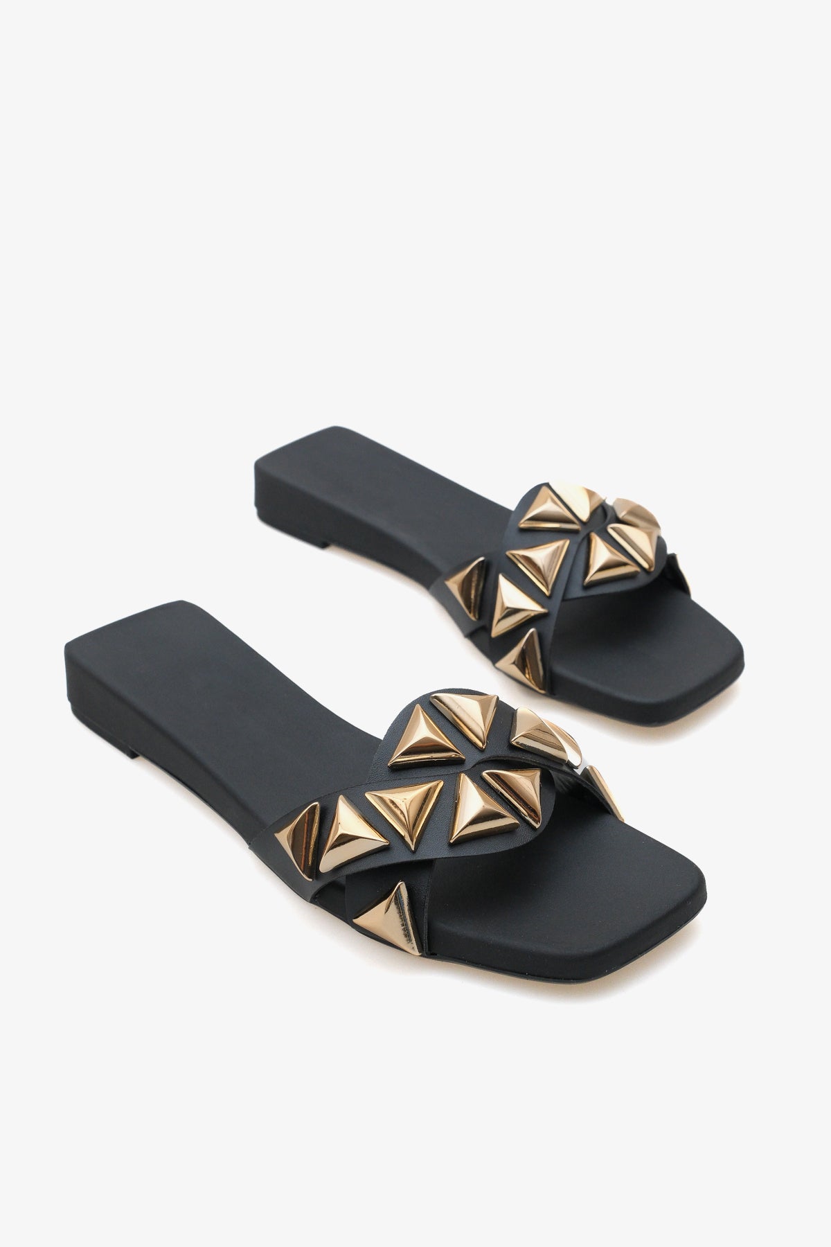 Kadın Kalın Taban,Taşlı Günlük Terlik Hezy