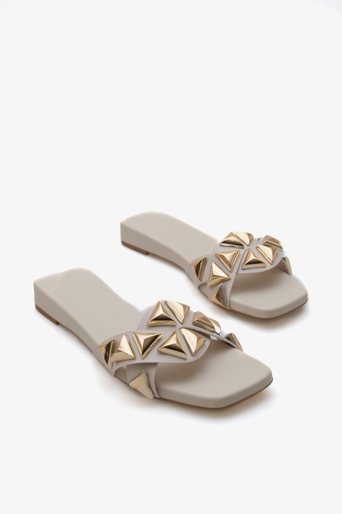 Kadın Kalın Taban,Taşlı Günlük Terlik Hezy