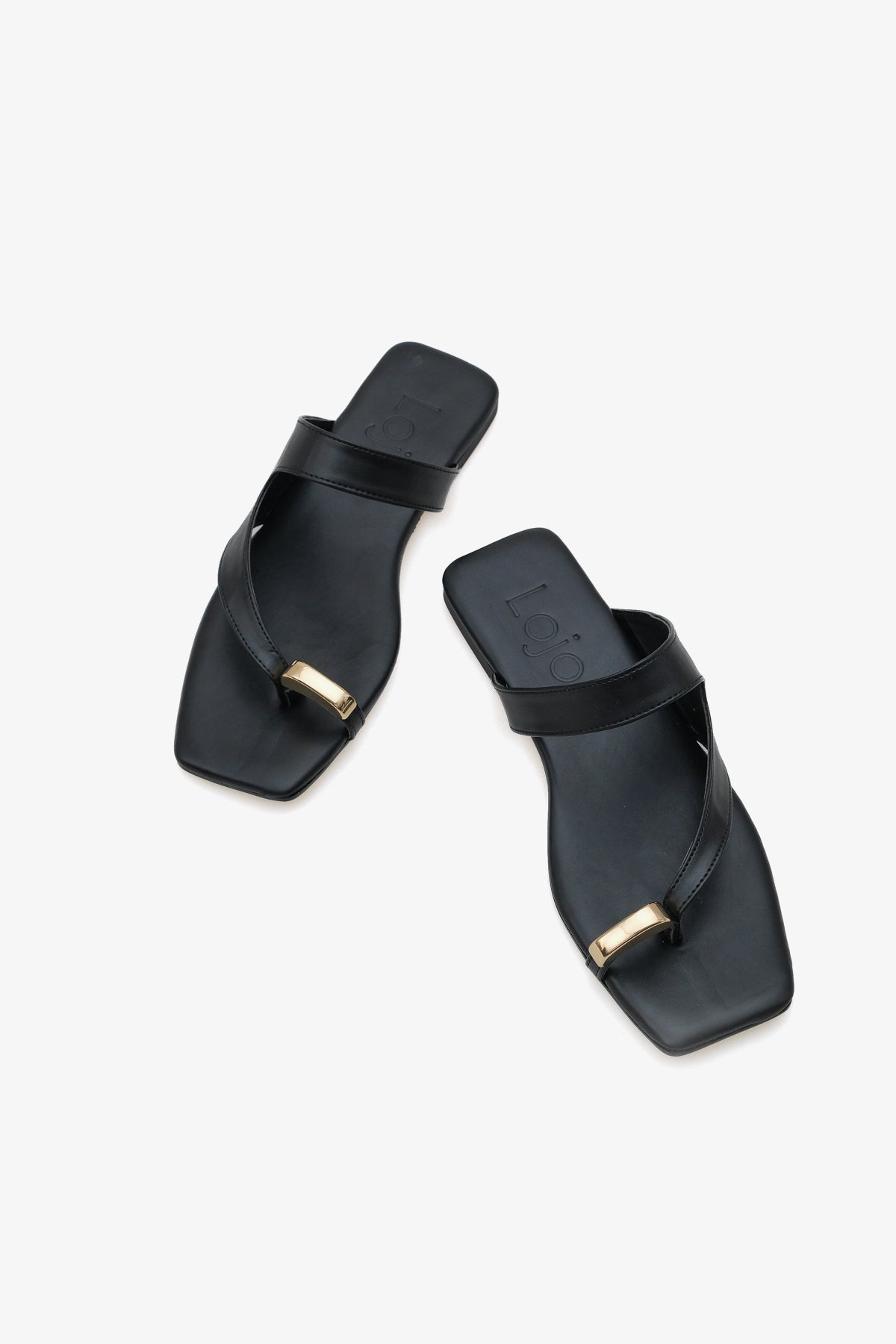 Kadın parmak arası bantlı gold tokalı günlük terlik coco