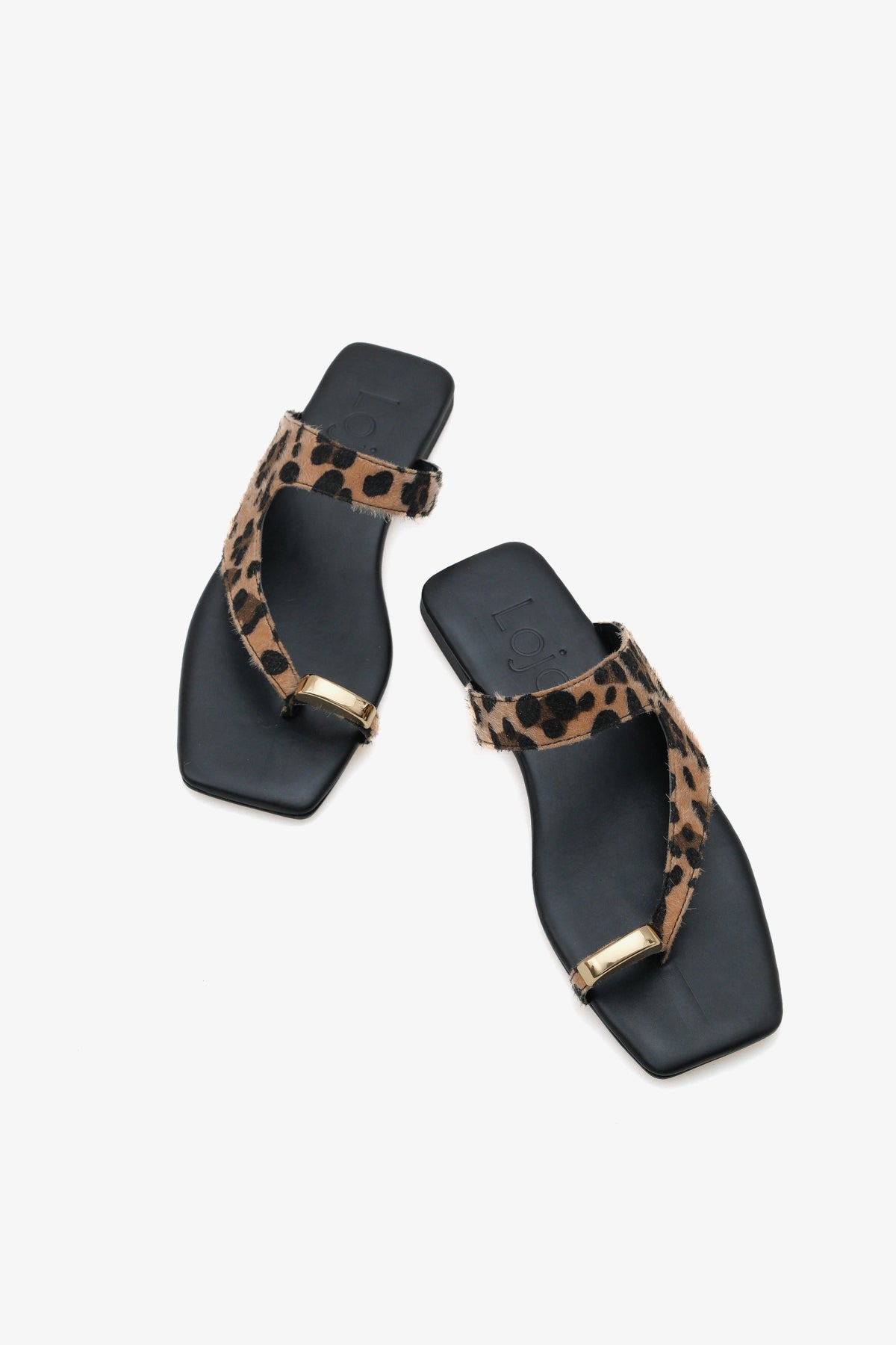 Kadın parmak arası bantlı gold tokalı günlük terlik coco