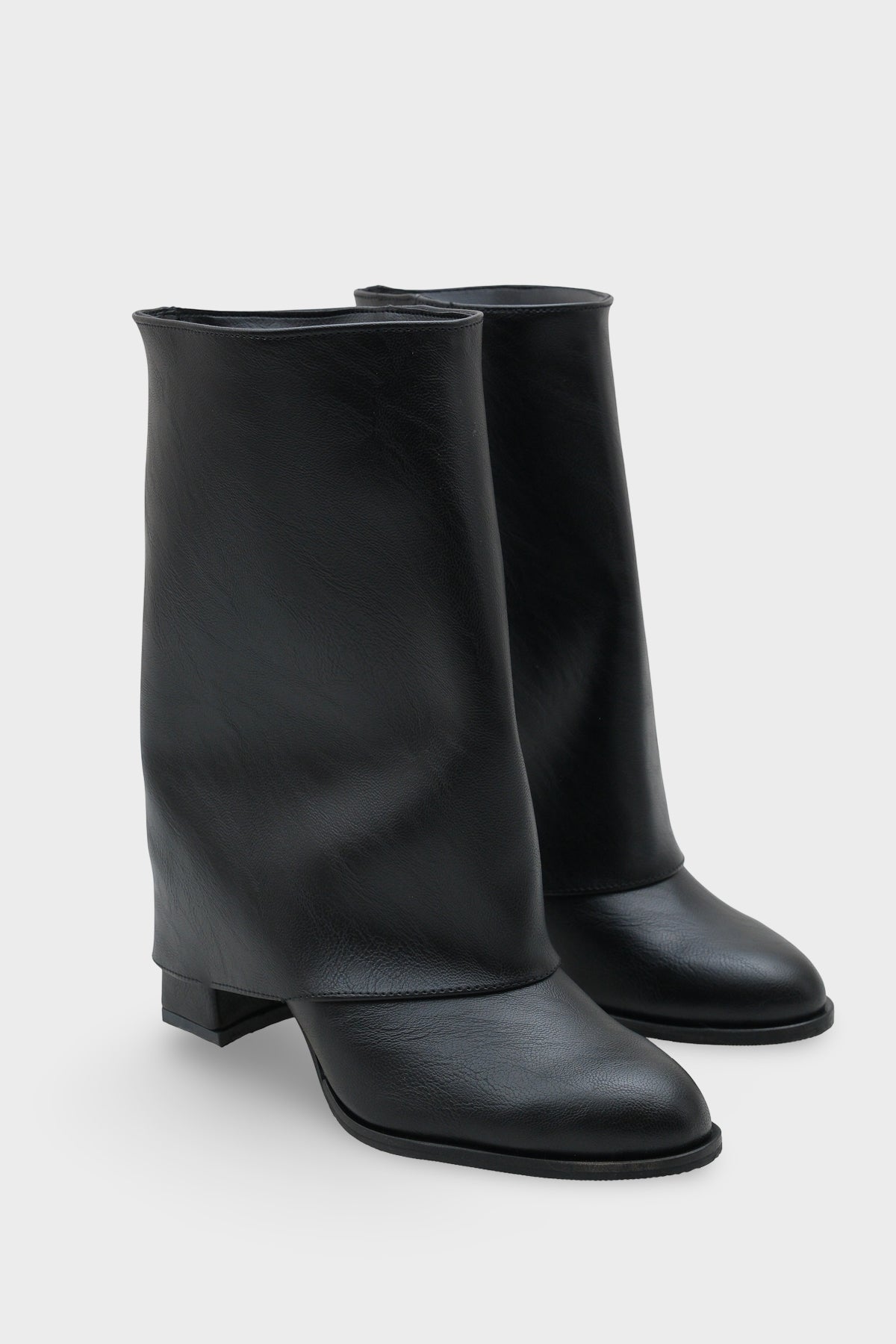 Kadın Sivri Burun Paçalı Topuklu Günlük Bot Lina Siyah