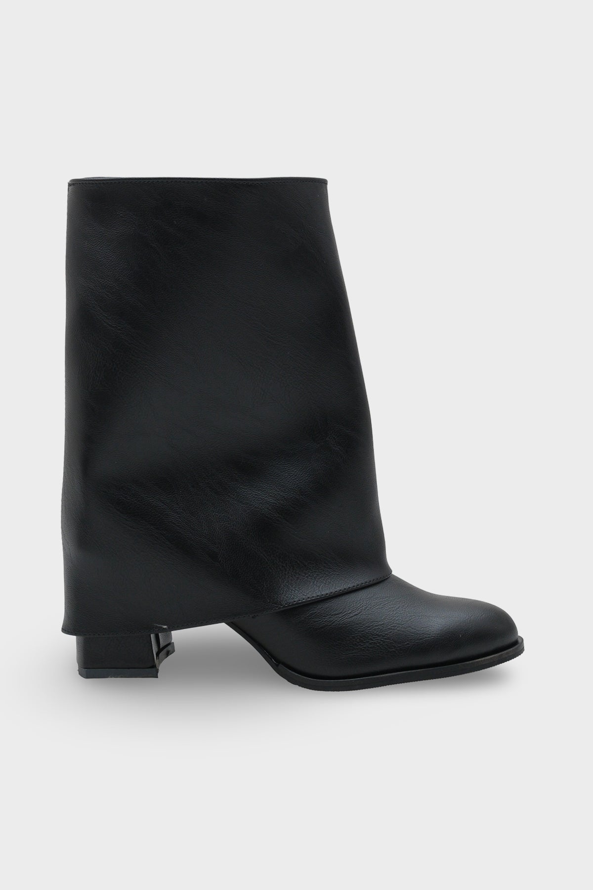 Kadın Sivri Burun Paçalı Topuklu Günlük Bot Lina Siyah