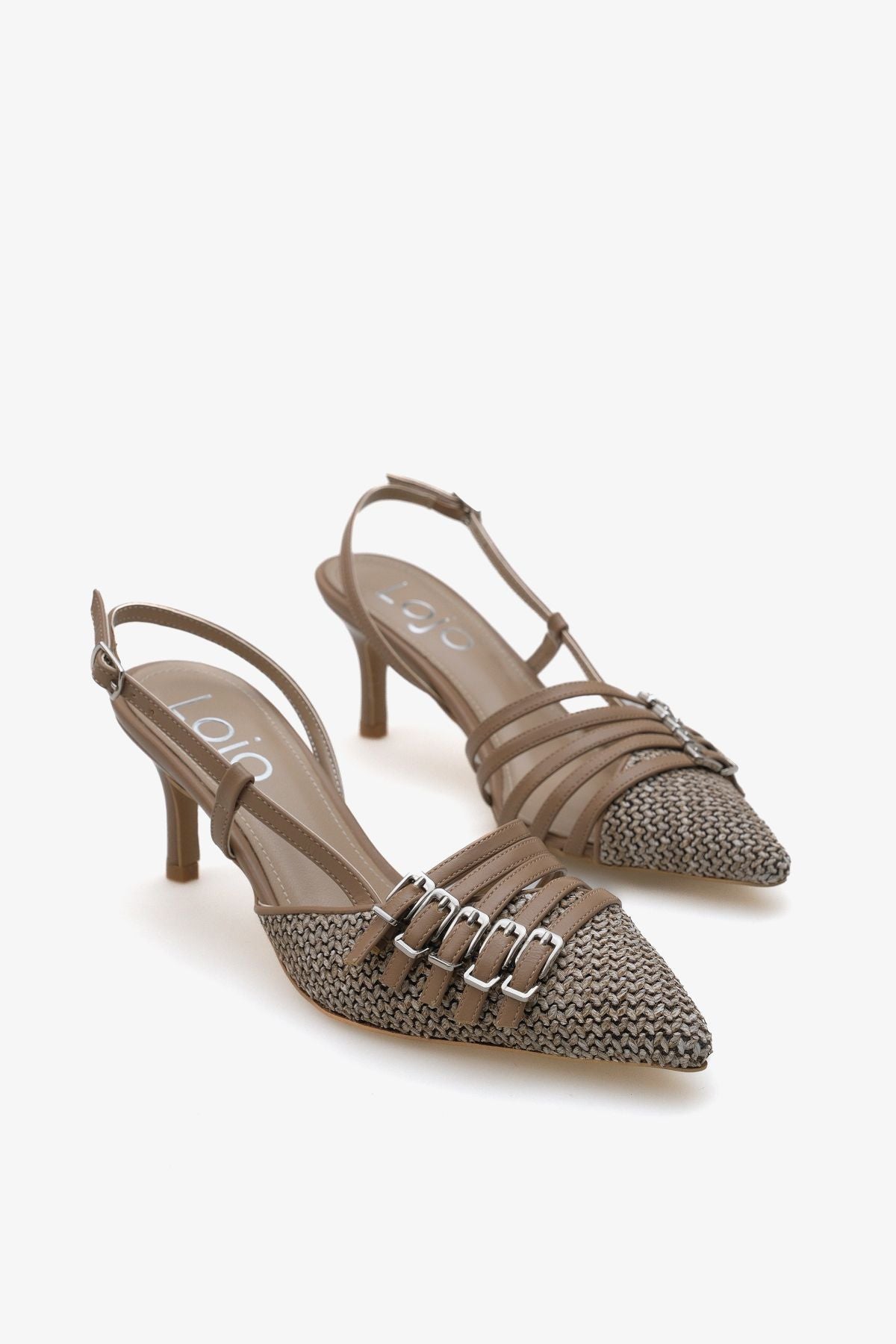 Kadın Stiletto Sivri Burun Kemer Detaylı Arkası Açık Topuklu Ayakkabı Auras