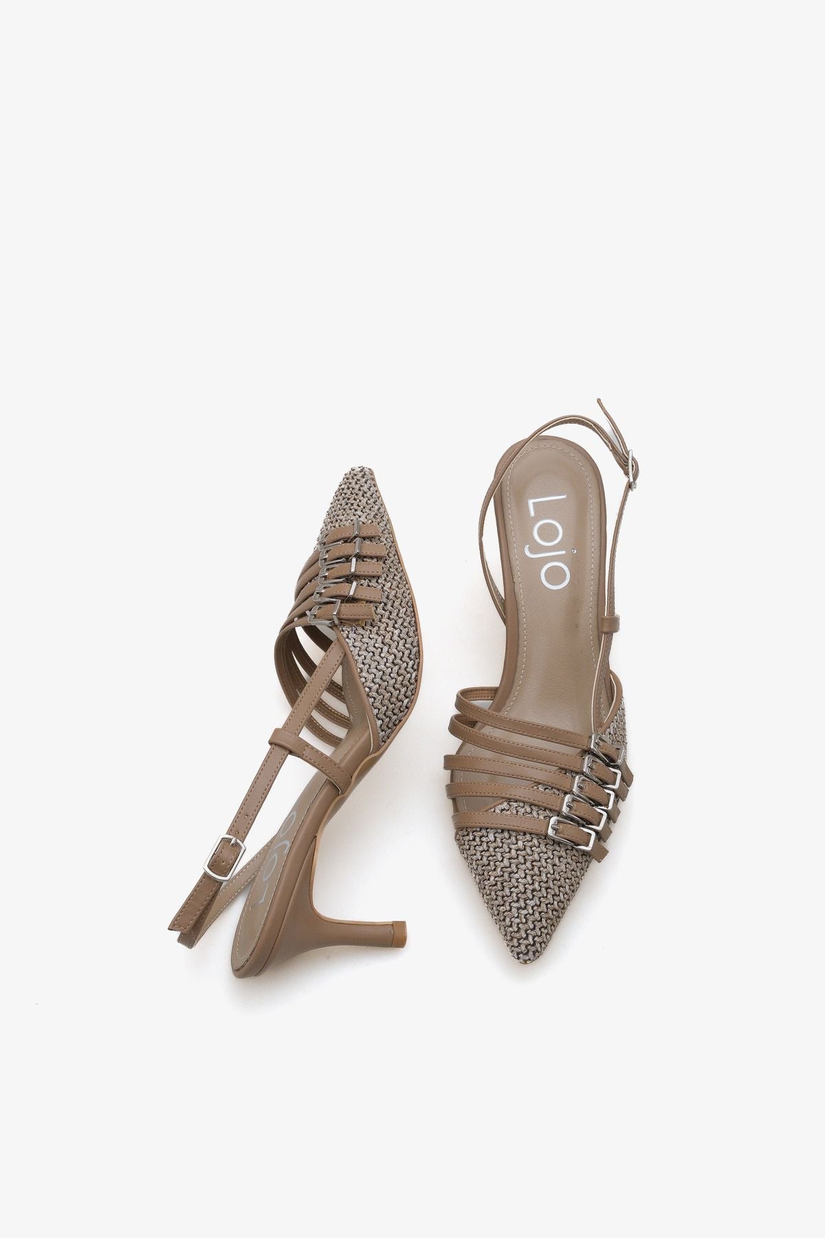 Kadın Stiletto Sivri Burun Kemer Detaylı Arkası Açık Topuklu Ayakkabı Auras