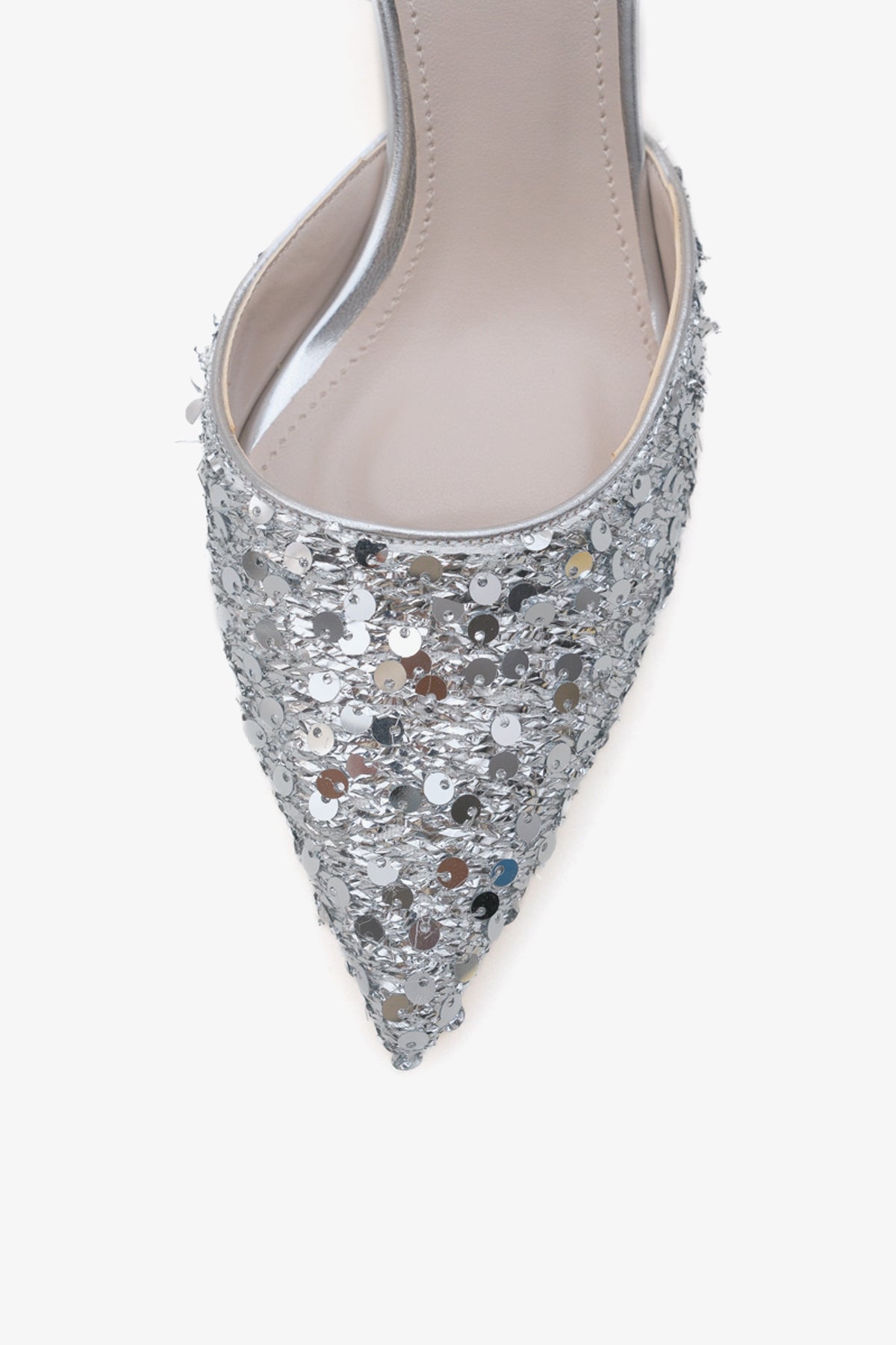 Kadın stiletto sivri burun pullu topuklu ayakkabı Verona