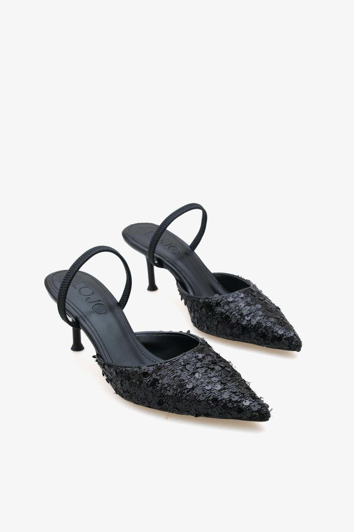 Kadın stiletto sivri burun pullu topuklu ayakkabı Verona