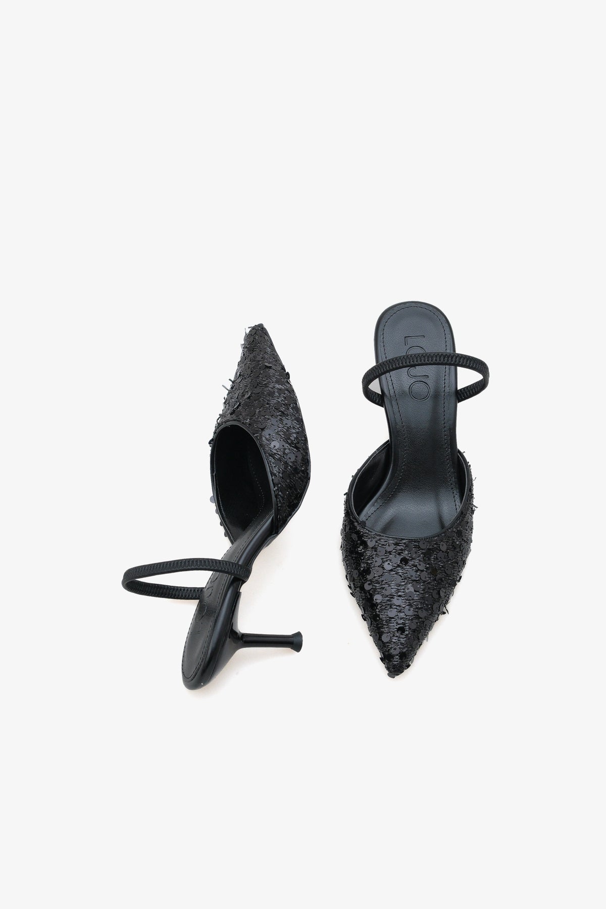 Kadın stiletto sivri burun pullu topuklu ayakkabı Verona