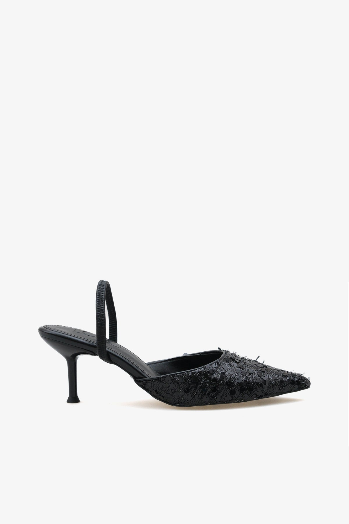 Kadın stiletto sivri burun pullu topuklu ayakkabı Verona