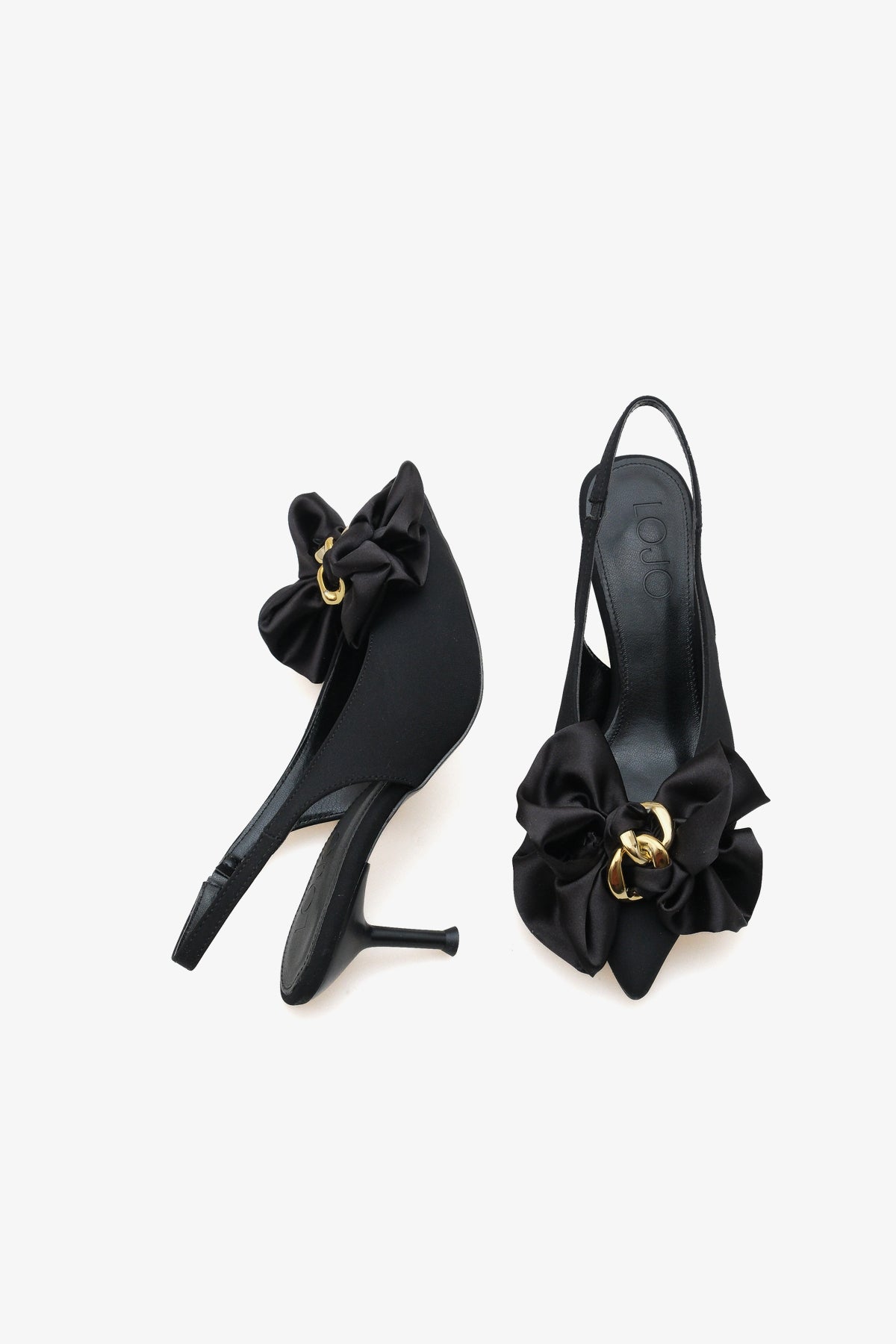 Kadın Arkası Açık Siviri Burun Tokalı Stiletto Foley