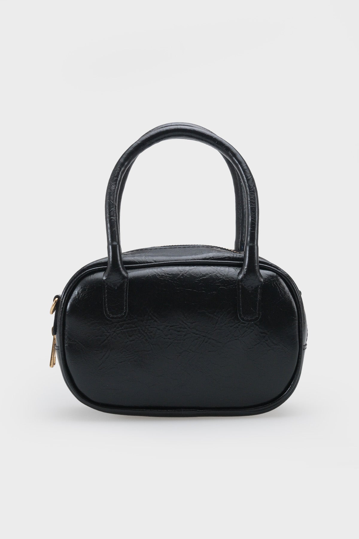 Kadın Fermuarlı El ve Omuz Çantası Posiare Siyah