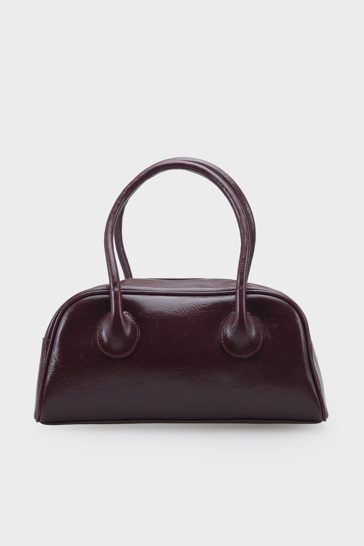 Kadın Gold Fermuar Kapama Dikişli Günlük Kol Çantası Lucenza Bordo