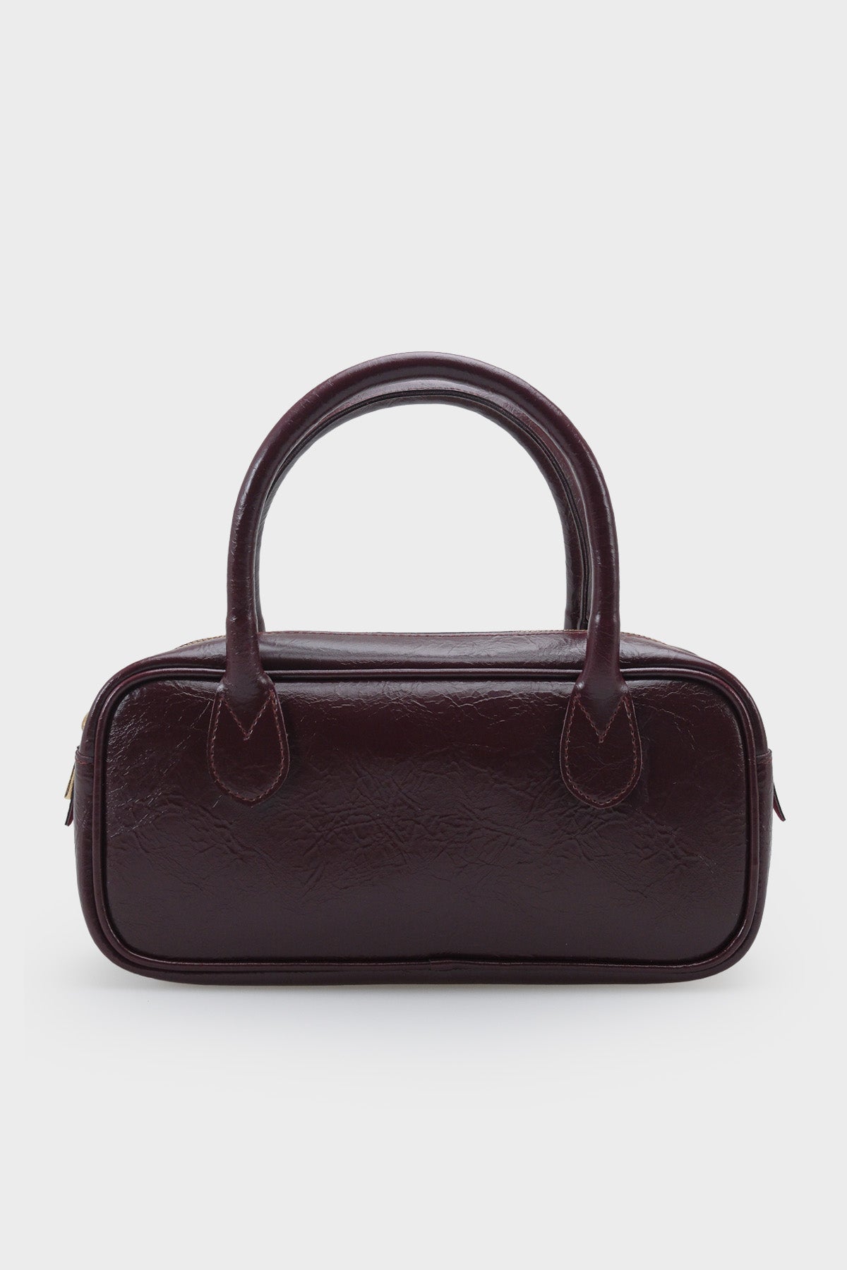 Kadın Gold Fermuarlı Dikişli Günlük Kol Çantası Livo Kahve