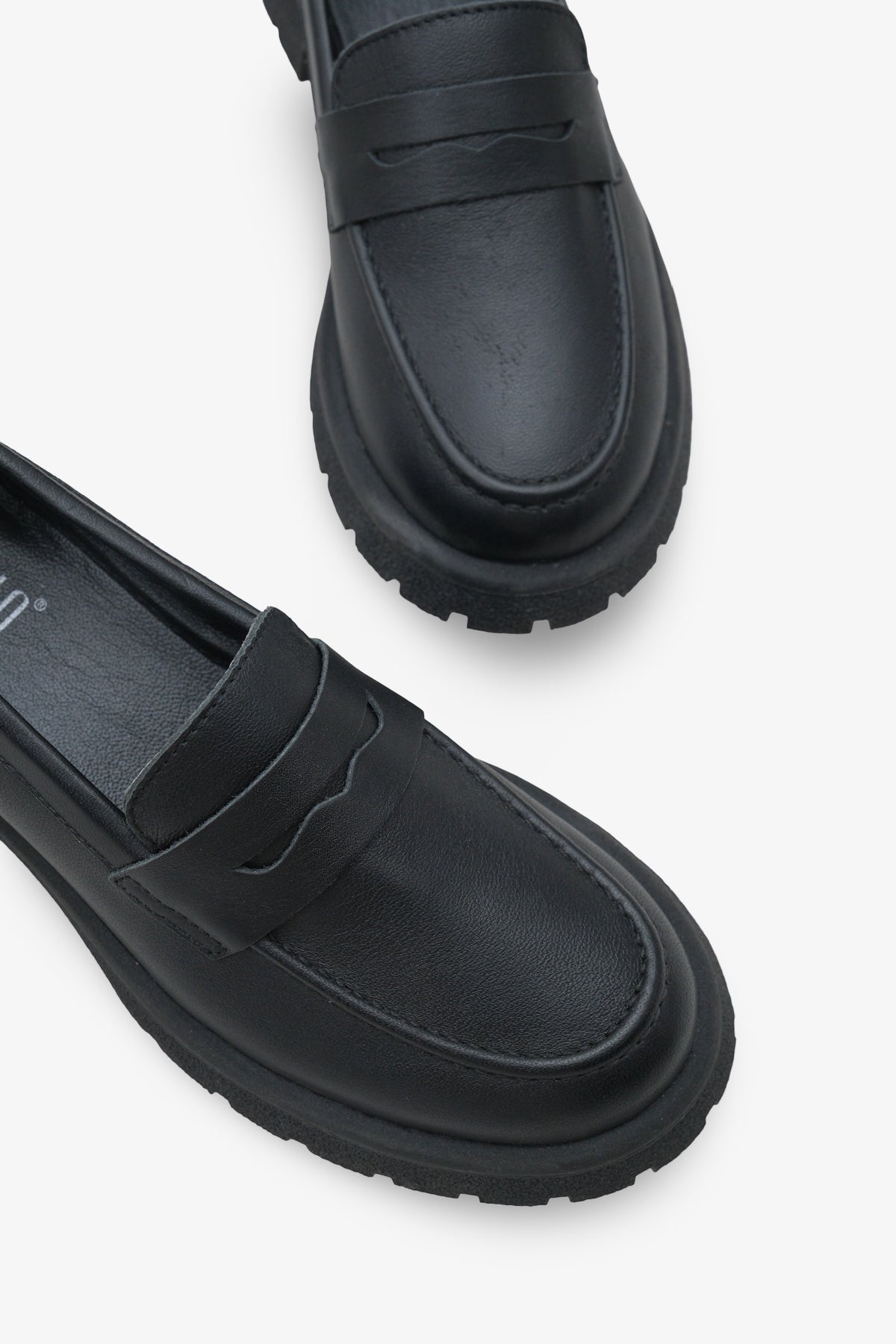 kadın hakiki deri loafer yüksek taban günlük ayakkabı mery
