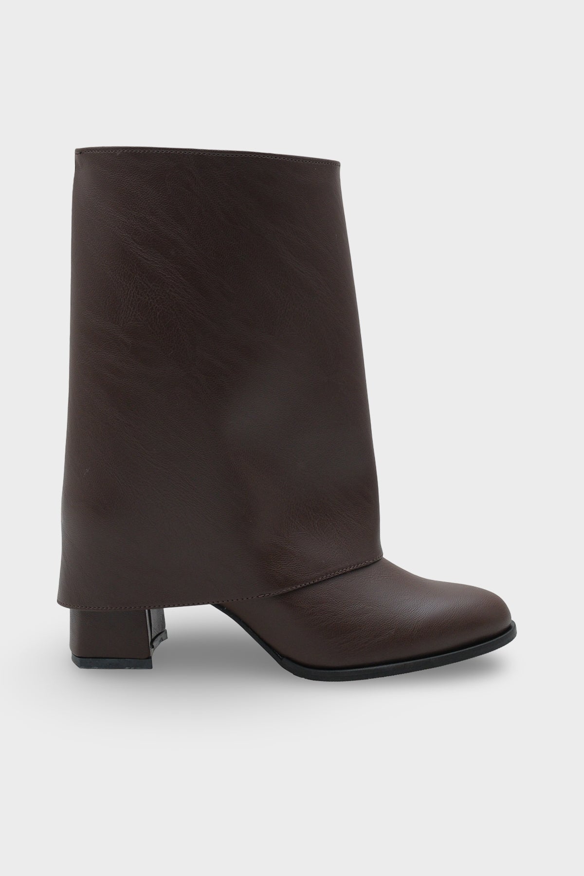 Kadın Sivri Burun Paçalı Topuklu Günlük Bot Lina Kahve